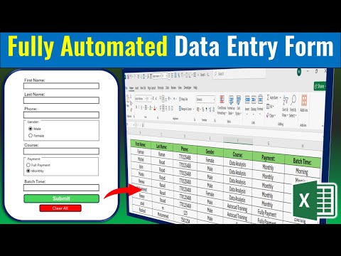 How To Create Fully Automated Data Entry Form in Excel || Create Data Entry Form in Excel