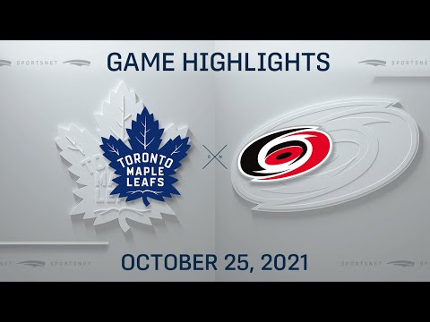 NHL Highlights | Maple Leafs vs. Hurricanes - Oct. 25, 2021
