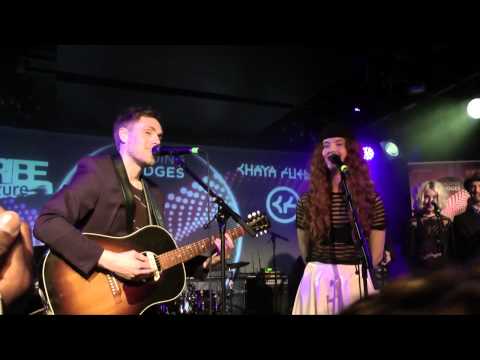 Mørland & Debrah Scarlett from Norway sing at the Nordic Party in Vienna.