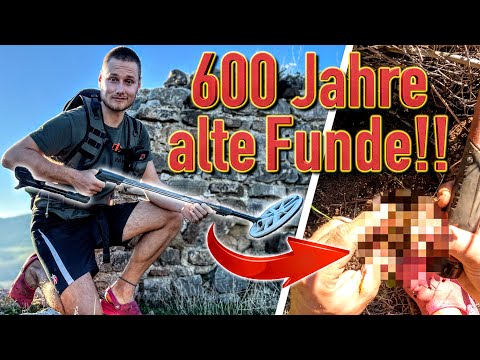 Schatzsuche an einer BURG RUINE mit METALLDETEKTOR (unglaublich alte Funde!!)