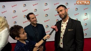 Adam Levine Admits He Loves Blake Shelton to Our 10-Year-Old Correspondent at 'The Voice'