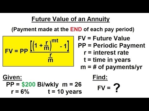 Business Math - Finance Math (10 of 30) Future Value of an Annuity (End of Pay Period)