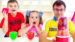 Download lagu Roma and Diana learn colors with fruits and vegetables & how to count mp3