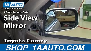 How To Install Replace Broken Side Rear View Mirror Toyota Camry 97-01 1AAuto.com