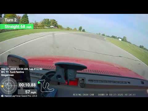 Gingerman Raceway 9/27/20 B6T Festiva Best Lap - 1:49.57