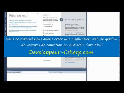 Créer une application web ASP.NET Core MVC - Programmation Csharp