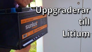 Uppgraderar till litium och löser laddningproblem - campervan del 17