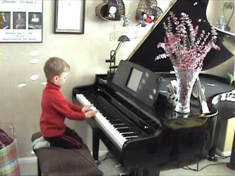 Elijah (4 yrs old) Plays Mozart and Lightly Row
