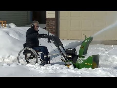 Calgary man in wheelchair finds solution to snow removal