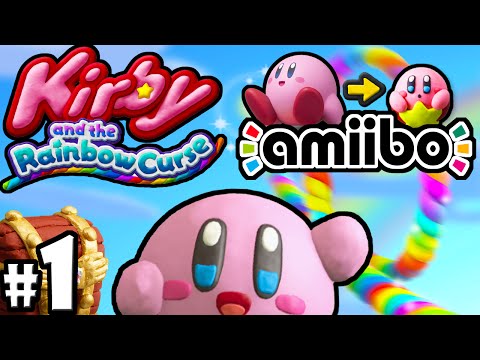 Kirby and the Rainbow Curse PART 1 Amiibo Star Power! World 1 Gameplay Walkthrough Nintendo