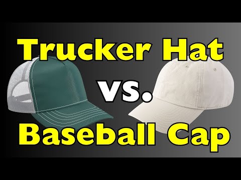 Part of a video titled Why Trucker Hats Aren't Just Baseball Caps with Mesh - YouTube