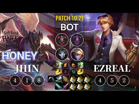 SHG Honey Jhin vs Ezreal Bot - KR Patch 10.21