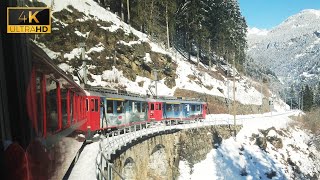 Train Journey Through the Alps Switzerland | Sleep Relaxation Sounds 4K