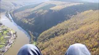 preview picture of video 'Paragliding Monthermé (FR) 2014-10-18'