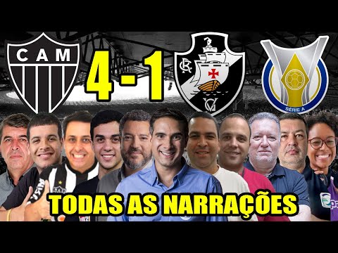 Todas as narrações - Atlético-MG 4 x 1 Vasco | Campeonato Brasileiro 2020