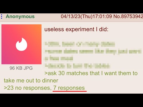 Anon Asks 30 Tinder Matches To Pay For Dinner Date - 4Chan Greentext Stories