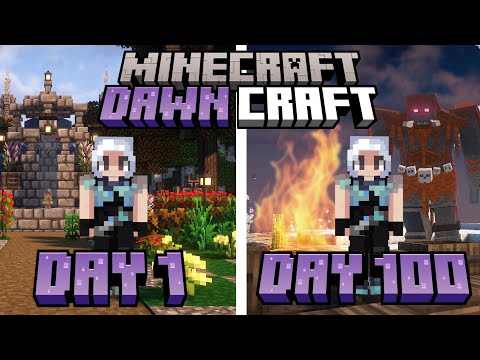 I Survived 100 Days in DAWNCRAFT Minecraft (This is what happened…)