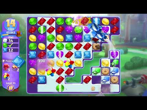 Wonka's World of Candy Level 51 no booster [Gameplay Walkthrough] [Zynga]