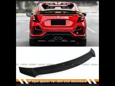 10th Gen Civic Hatchback rear spoiler wing Install