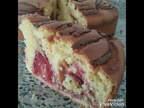 Κέϊκ με φράουλες & nutella/cake with strawberries and nutella🍓🍫❤