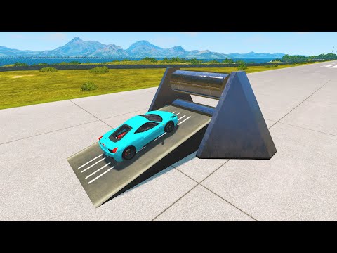 Cars vs Spinning Roller – BeamNG.Drive
