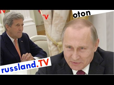 Putin auf deutsch: Scherz über Kerry [Video]