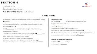 CAM 19 | IELTS LISTENING TEST | TEST 1 - SECTION 4 #english #listening #ielts #education #iseeielts