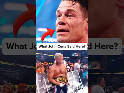 Did You CATCH John Cena's Heartbreaking Words?😢
