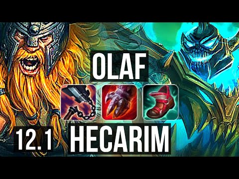 OLAF vs HECARIM (JNG) | 10/1/4, Rank 7 Olaf, Godlike | NA Grandmaster | 12.1