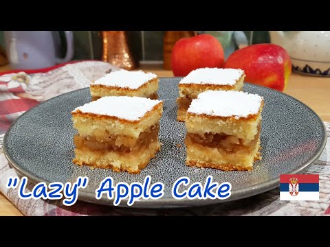 "Lazy" Apple Cake - A Soft and Moist Serbian Treat! Lenja Pita Recipe