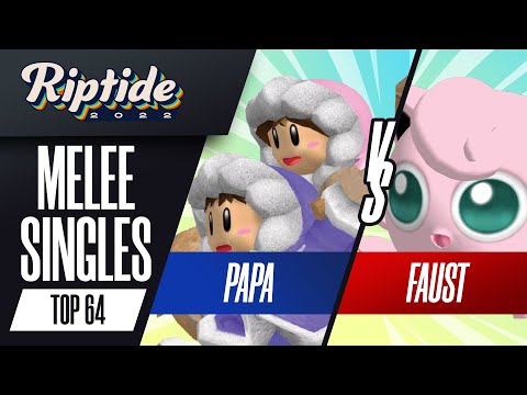 Papa vs Faust - Melee Singles Top 64 - Riptide 2022 | Ice Climbers vs Jigglypuff