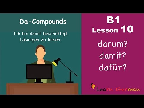 B1 - Lesson 10 | Da-Komposita | Da-Compounds | Learn German Intermediate