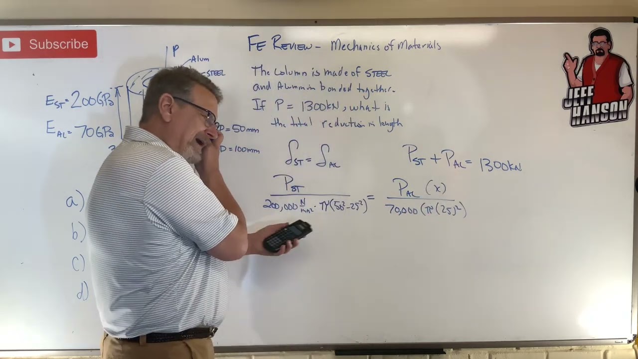 FE Review: Mechanics of Materials - Problem 13