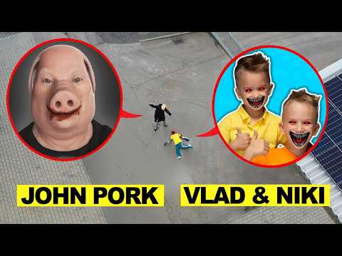 DRONE CATCHES VLAD AND NIKI WITH JOHN PORK at 3 AM!!