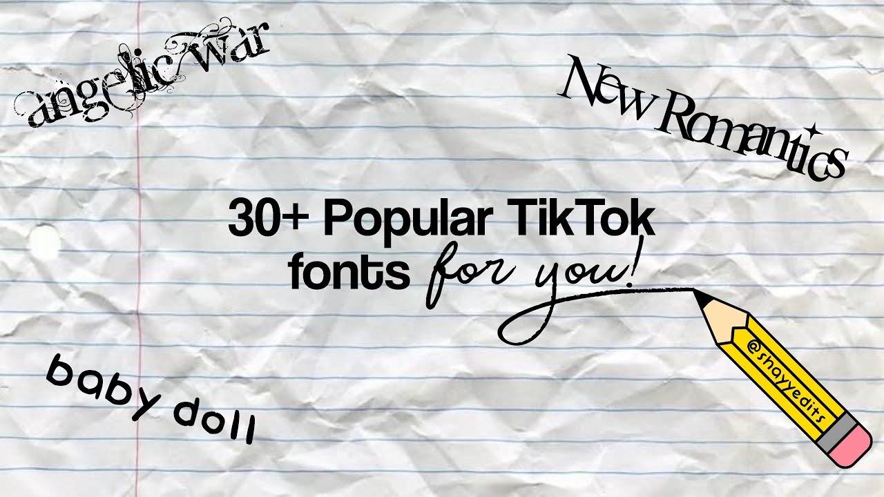 𝜗𝜚 30+ Popular TikTok Fonts for your edits! | dafont