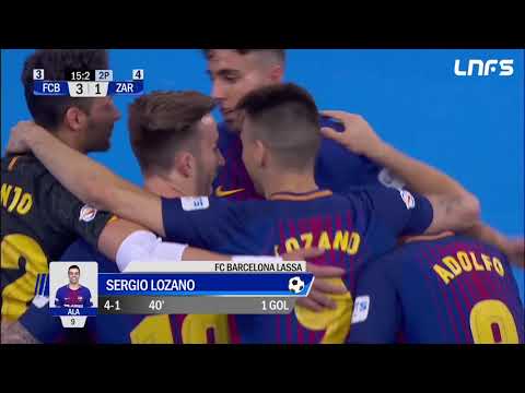 Gol Sergio Lozano (4-1) FC Barcelona Lassa - Ríos Renovables Zaragoza. J2 1/4. Play Off