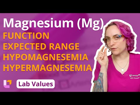 Magnesium (Mg): Lab Values - Function, Expected Range, Hypomagnesemia & Hypermagnesemia | @LevelUpRN