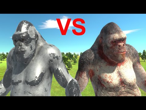 Iron Goro vs Normal Goro Giant - Animal Revolt Battle Simulator