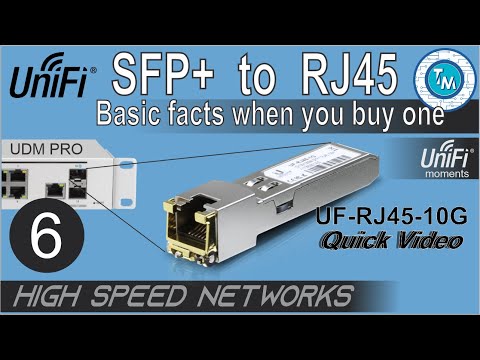 SFP+ RJ45 Unifi Modules – What do we get? | Quick Video