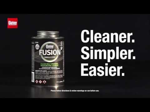 How to Use Oatey Fusion Single Step PVC Cement