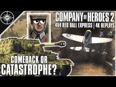 Risking It All for Total Conquest | 4v4 Red Ball Express | 4K CoH2 Casts #34