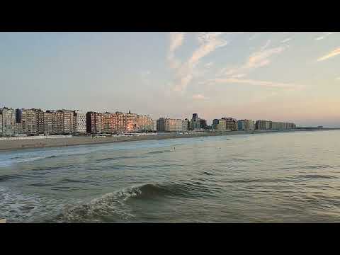 Sunset 🌇 in the North Sea, Blankenberge, Belgium #1