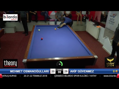 MEHMET OSMANOĞULLARI & AKİF GÜVENMEZ Bilardo Maçı - HATAYIN ANVATANA KATILIŞ KUPASI-1. Tur