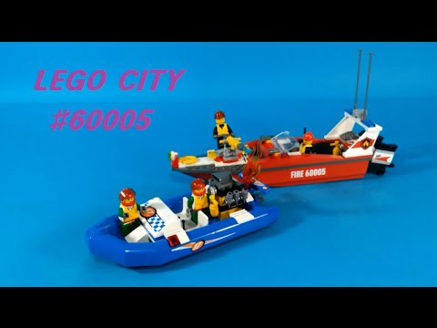 Vidéo LEGO City 60005 : Le bateau des pompiers