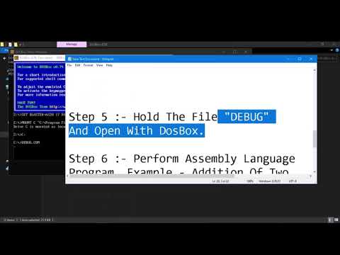 How To Run Debug Command (Assembly Language) Using DOSBOX (Cmd) in Any Window OS | Easy | 100% Work.