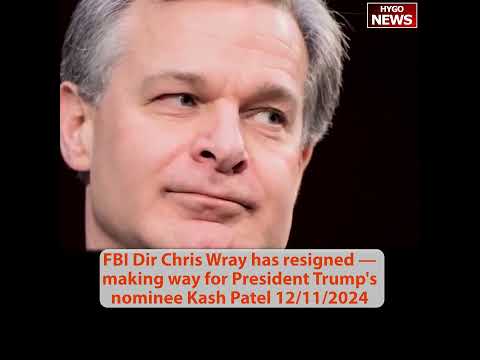 Trump: resignation of Wray great day for America; NBC Special Report on FBI Dir