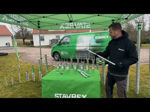 Stavrex jordskrue, 700 mm, Ø25 mm