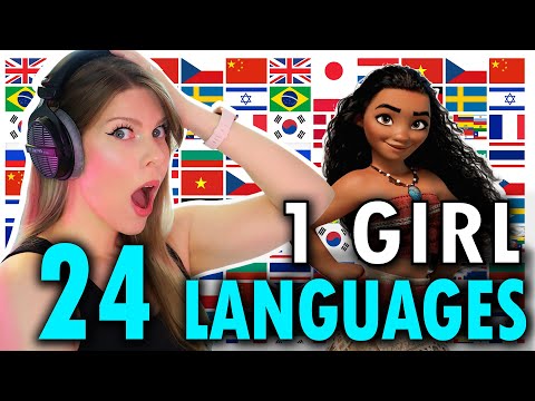 1 GIRL 24 LANGUAGES - HOW FAR I'LL GO - Moana, Vaiana (Multi-Language cover by Eline Vera)