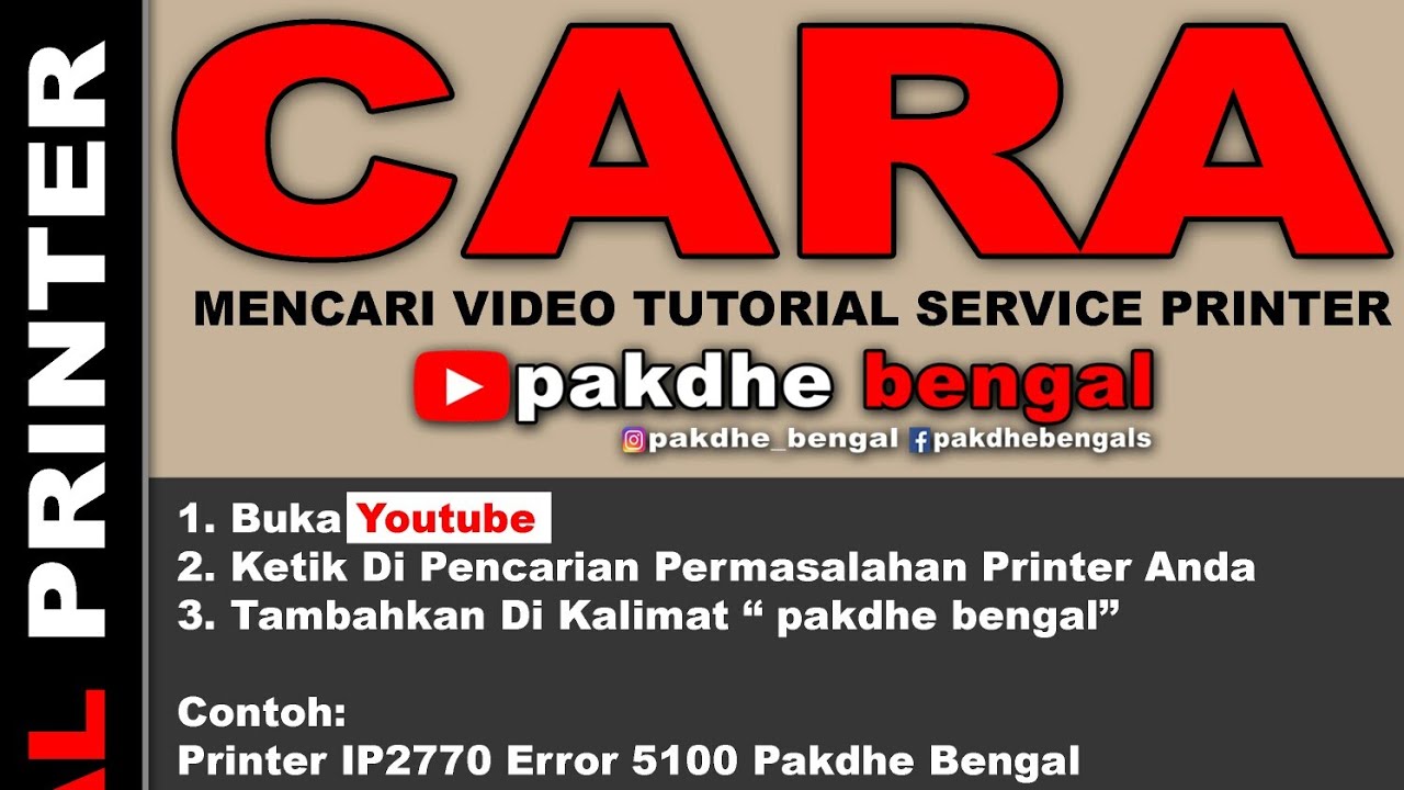 Cara Mencari Video Tutorial Service Printer Kami, printer, tutorial printer, service printer, kursus