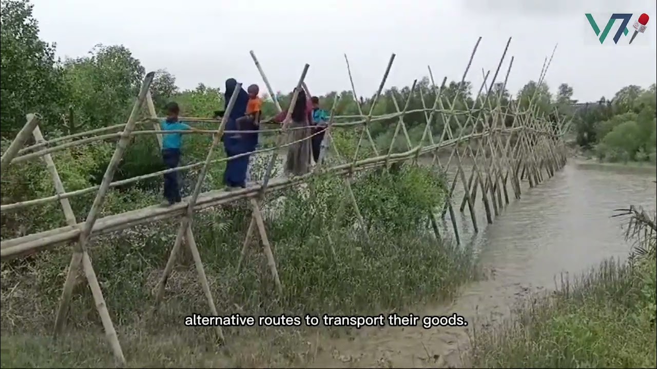 Human Chain Demanding Bridge in Kalapara